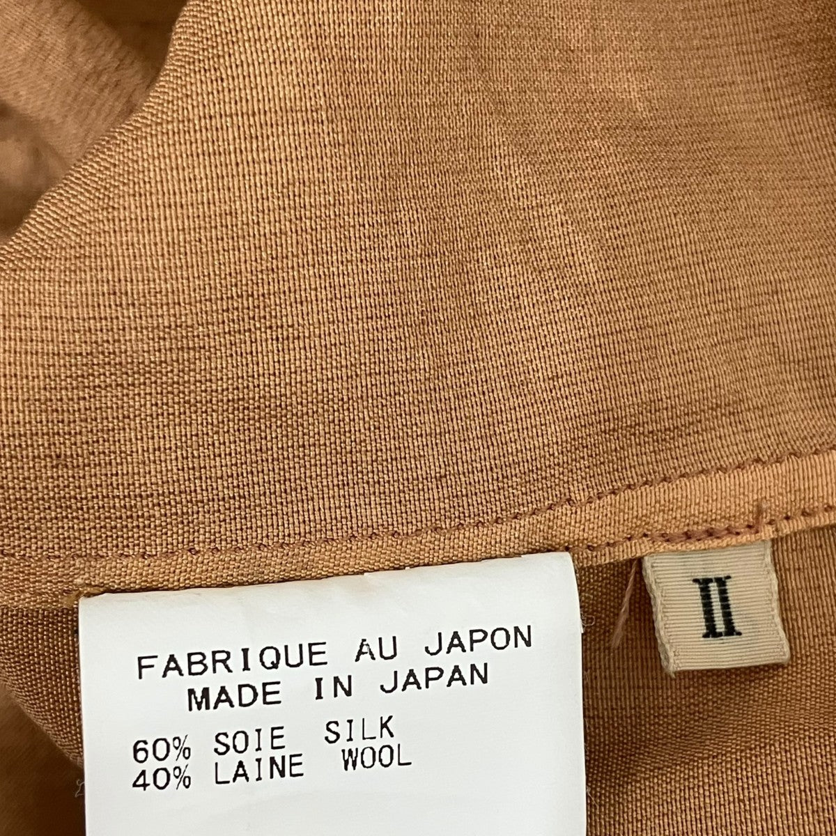 MANDO シルクウールスタンドカラーシャツ23395-004 古着・中古-6枚目のアイテム画像