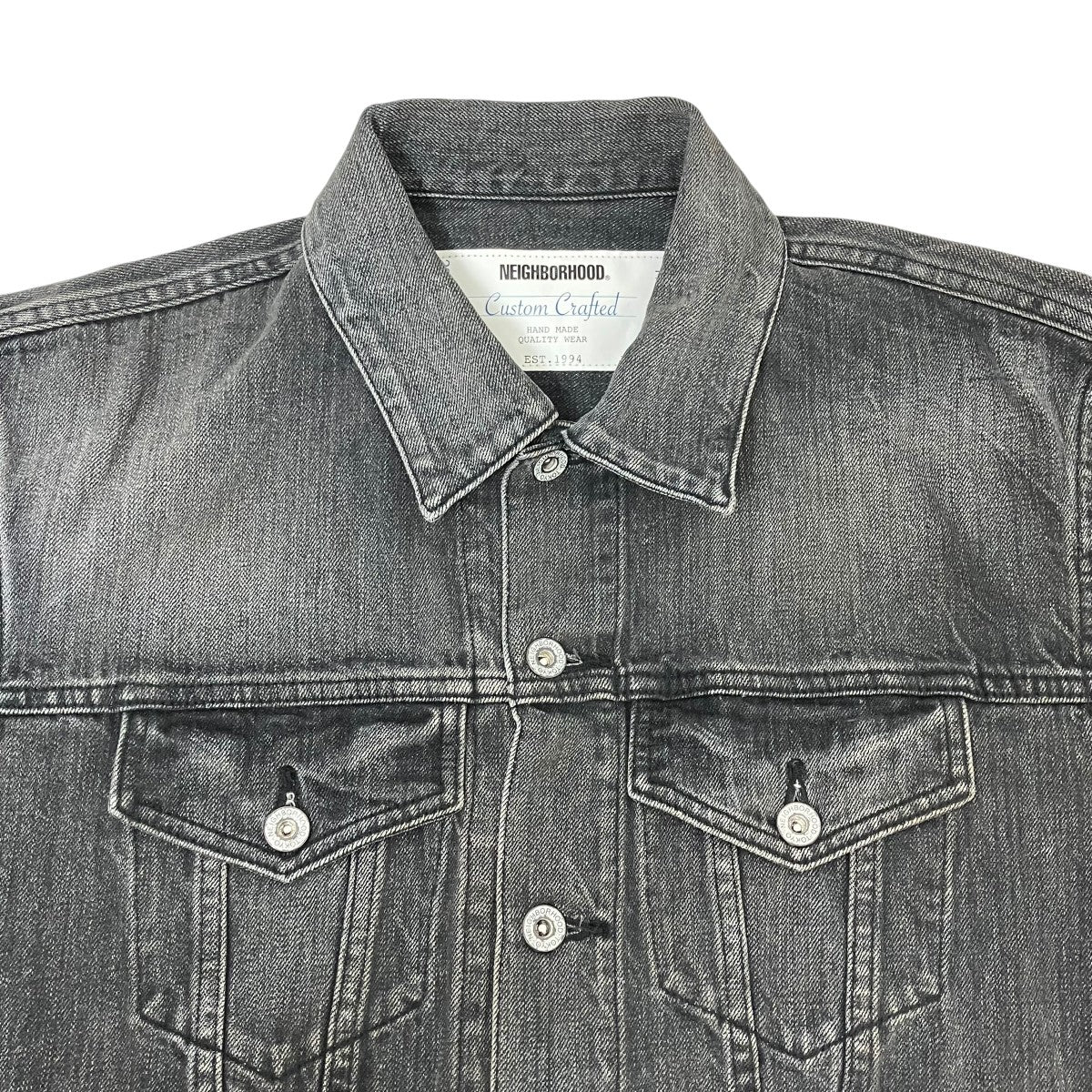 NEIGHBORHOOD WASHED BLACK DENIM TYPE-4 JACKETデニムジャケット252XBNH-JK03 古着・中古-3枚目のアイテム画像