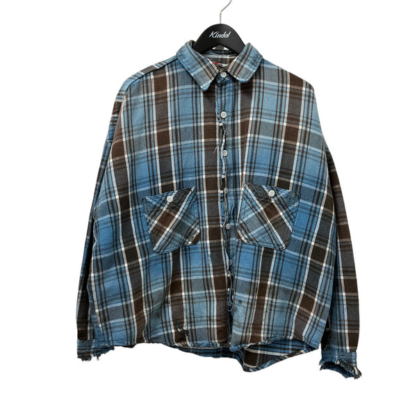 SAINT MICHAEL セントマイケル ネルシャツ ヴィンテージ ダメージ SAINT MICHAEL(セントマイケル) FRANNEL SHIRTシャツSM-YS1-0000-024