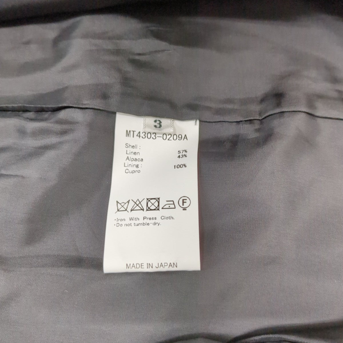 EASY PANTS LINEN ALPACA HERRINGBONEパンツMT4303-0209A
