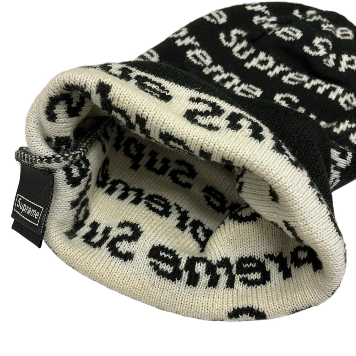 Supreme×New Era Repeat Black Balaclavaニット帽 古着・中古-3枚目のアイテム画像