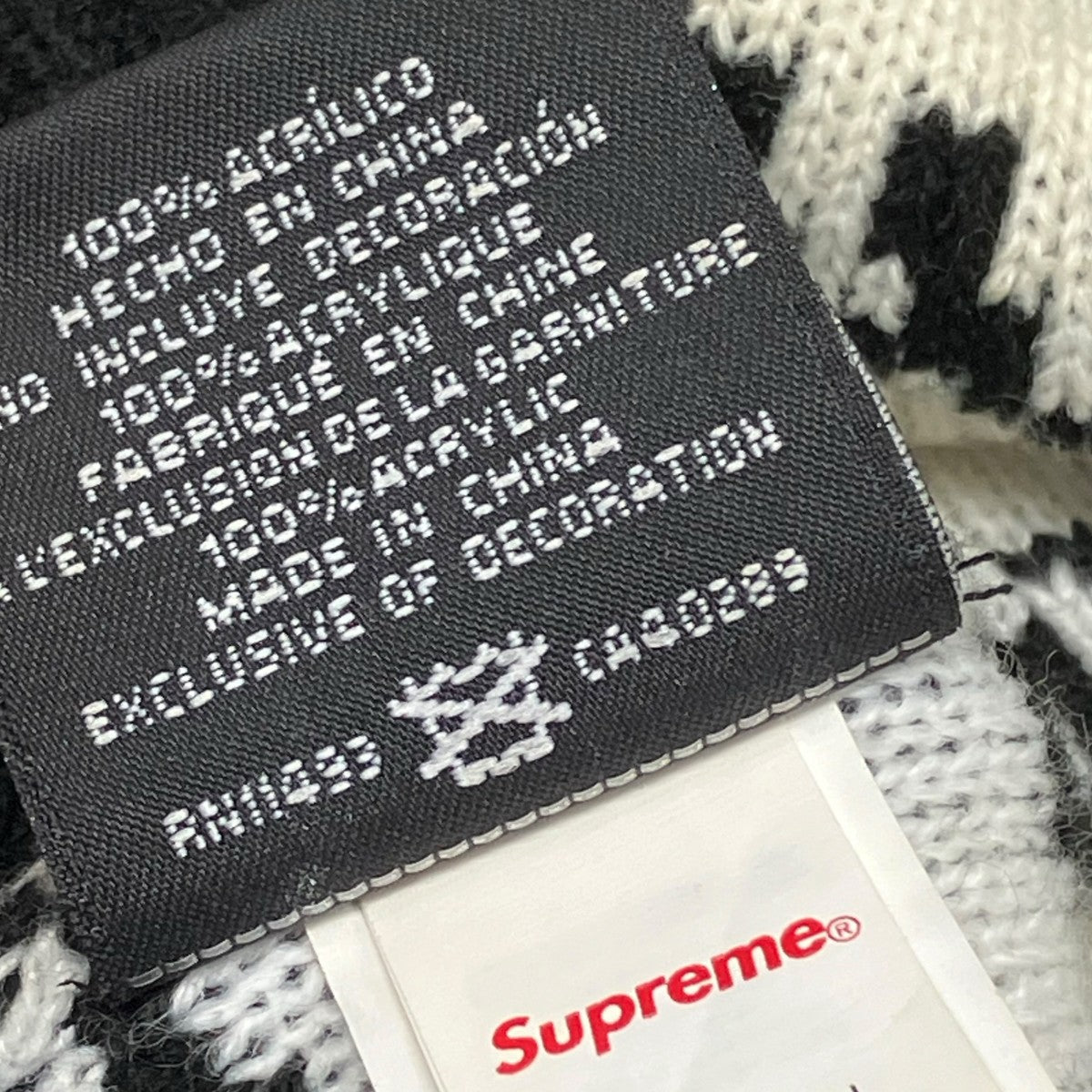 Supreme×New Era Repeat Black Balaclavaニット帽 古着・中古-7枚目のアイテム画像