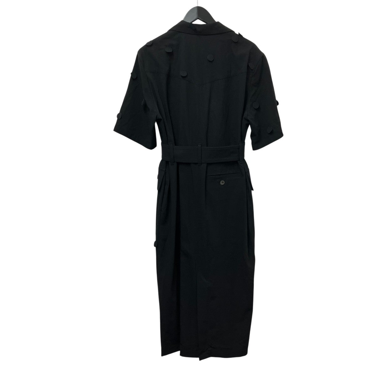 AKIRA NAKA Martha dot panel safari dressコートAR2321-BK 古着・中古-2枚目のアイテム画像