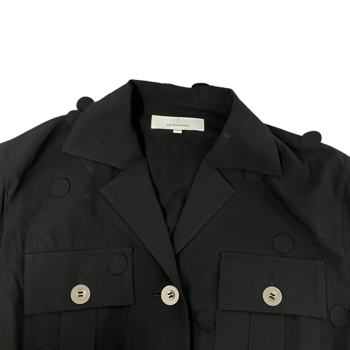 AKIRA NAKA Martha dot panel safari dressコートAR2321-BK 古着・中古-3枚目のアイテム画像