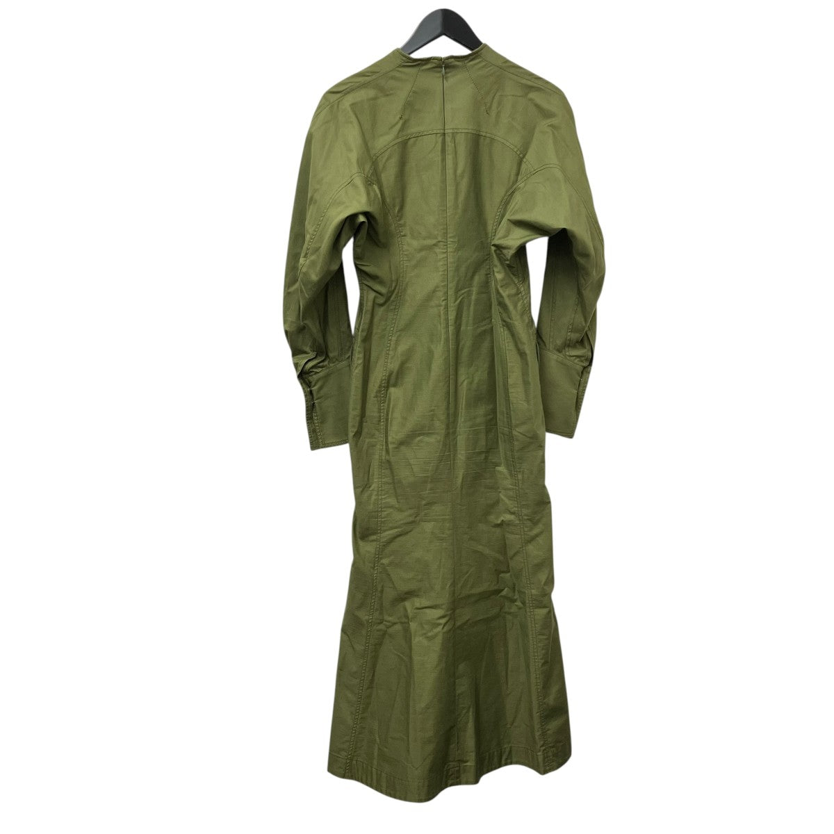 mame kurogouchi Military Cotton Deep Neck DressワンピースMM22PS-DR712 古着・中古-2枚目のアイテム画像