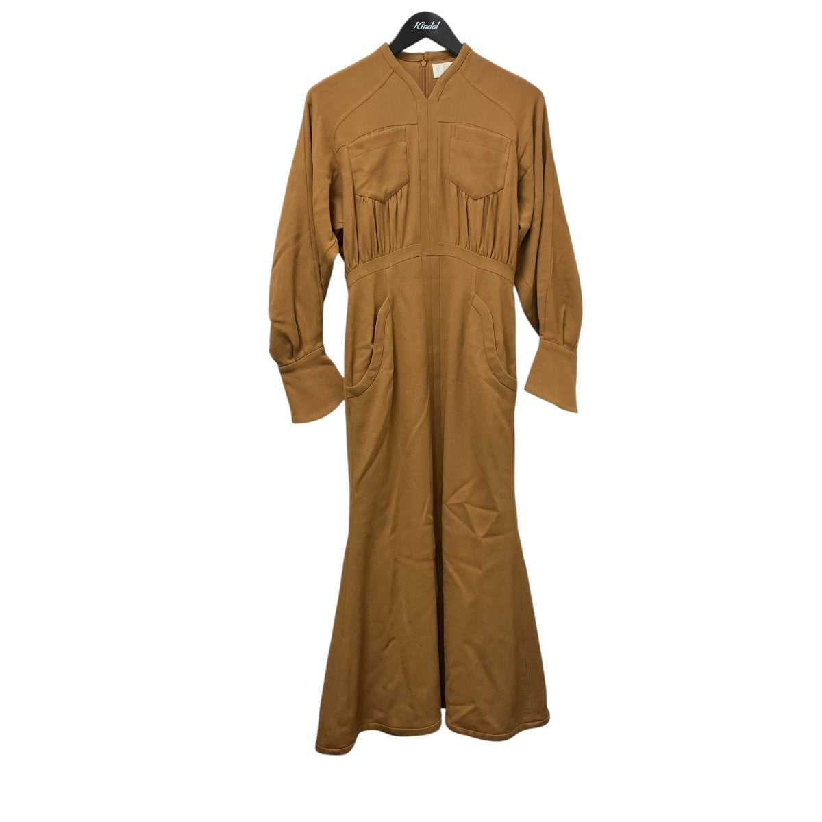 mame kurogouchi Wool Georgette Flare DressワンピースMM21FW-DR050 古着・中古-1枚目のアイテム画像