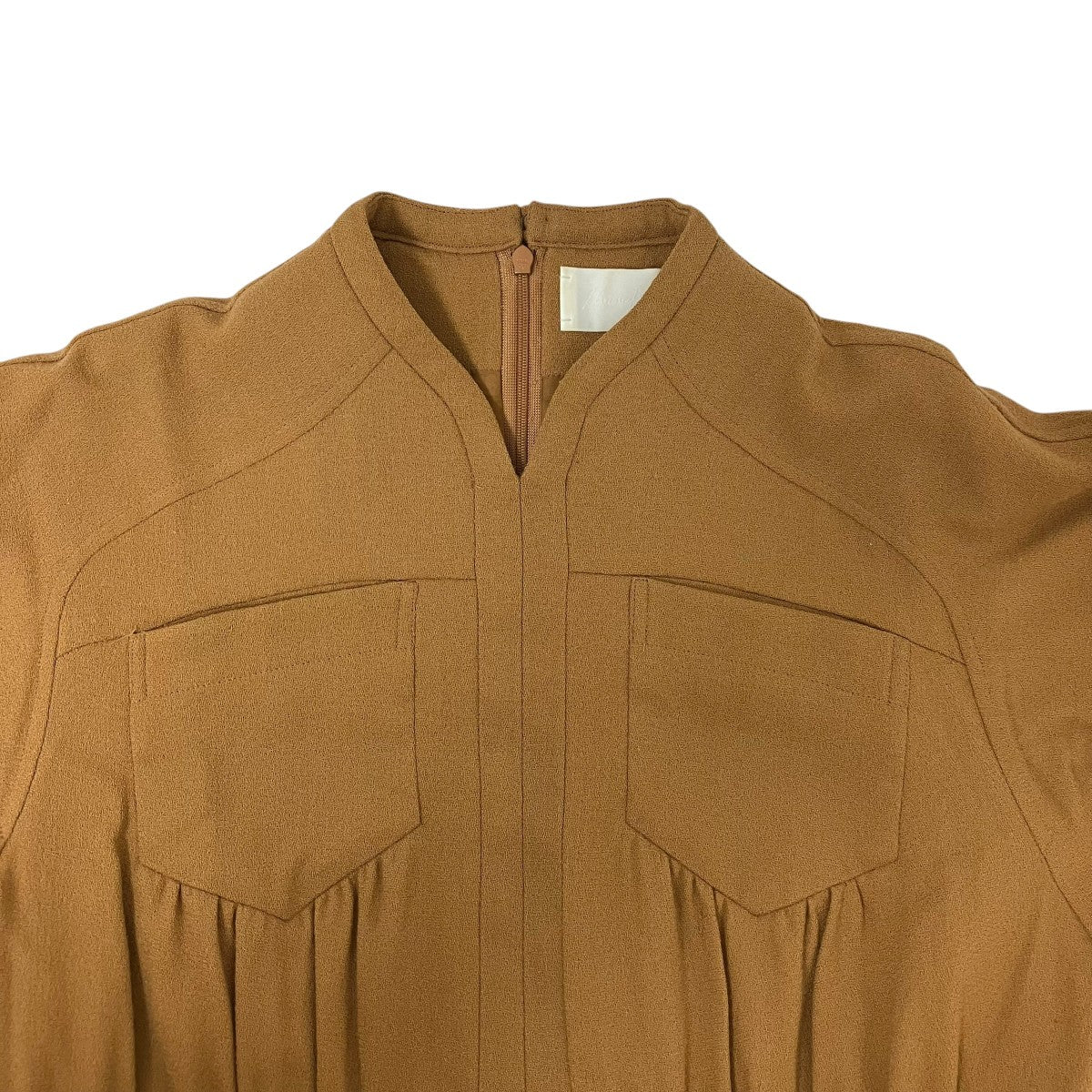 mame kurogouchi Wool Georgette Flare DressワンピースMM21FW-DR050 古着・中古-3枚目のアイテム画像