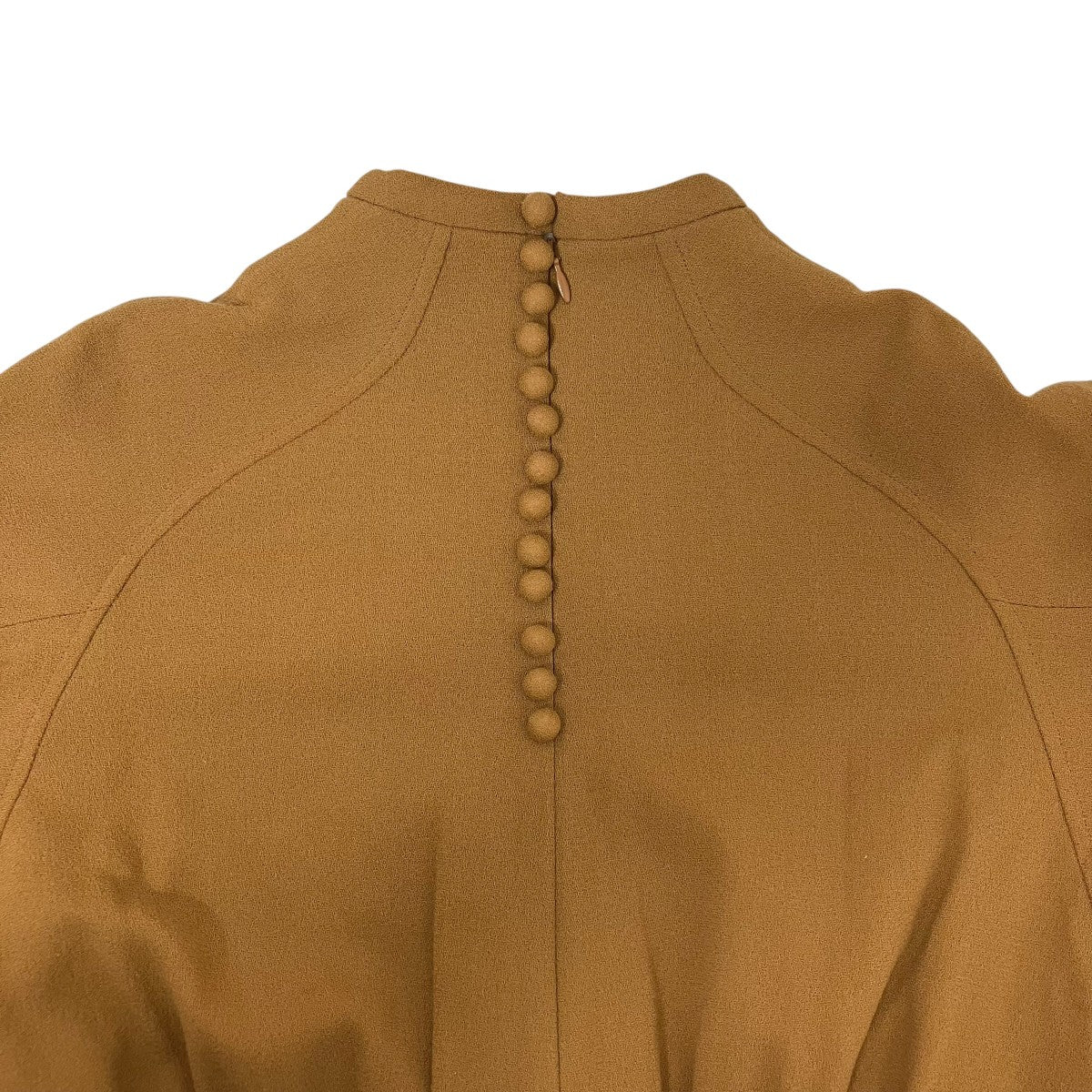 mame kurogouchi Wool Georgette Flare DressワンピースMM21FW-DR050 古着・中古-4枚目のアイテム画像