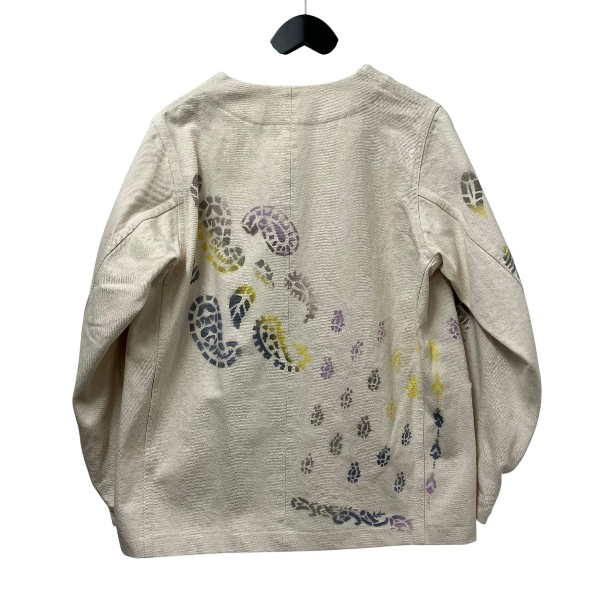 TANAKA ペイズリーノーカラージャケット 古着・中古-2枚目のアイテム画像