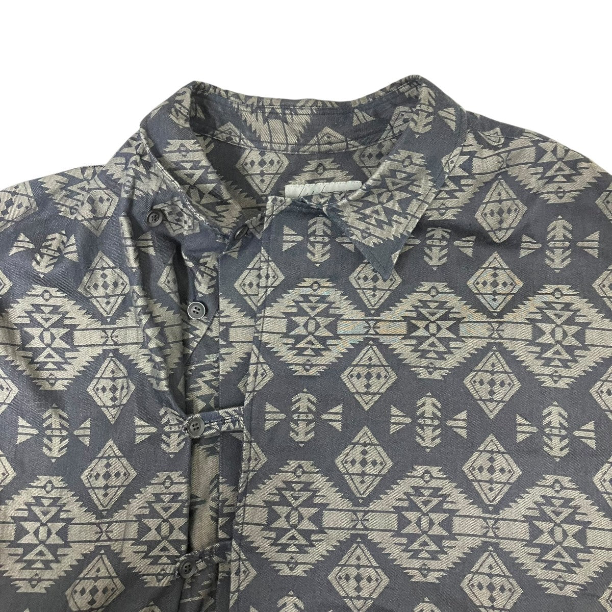 YOHJI YAMAMOTO 左二重柄ガウンBコートHJ-B66-015 古着・中古-3枚目のアイテム画像