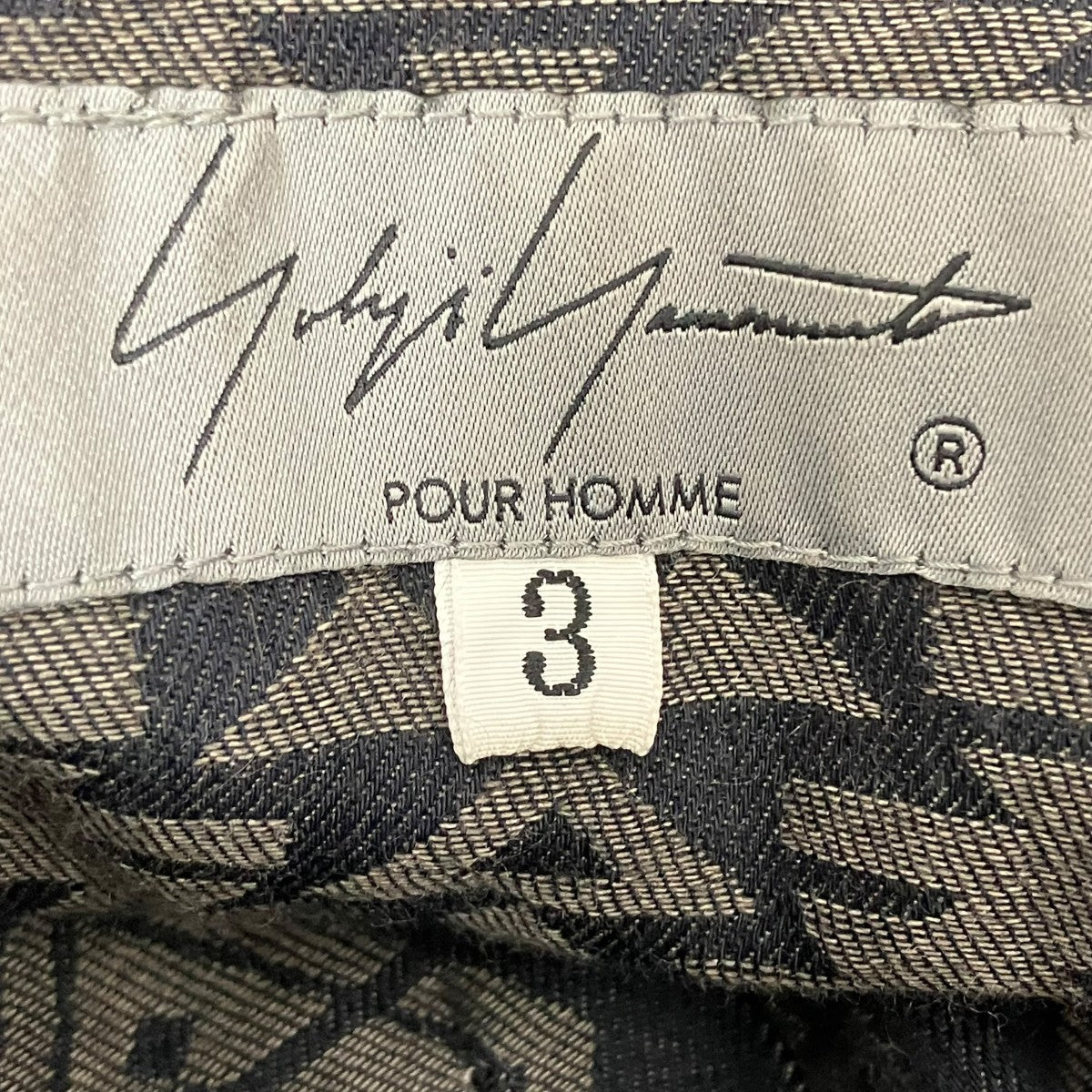 YOHJI YAMAMOTO 左二重柄ガウンBコートHJ-B66-015 古着・中古-6枚目のアイテム画像