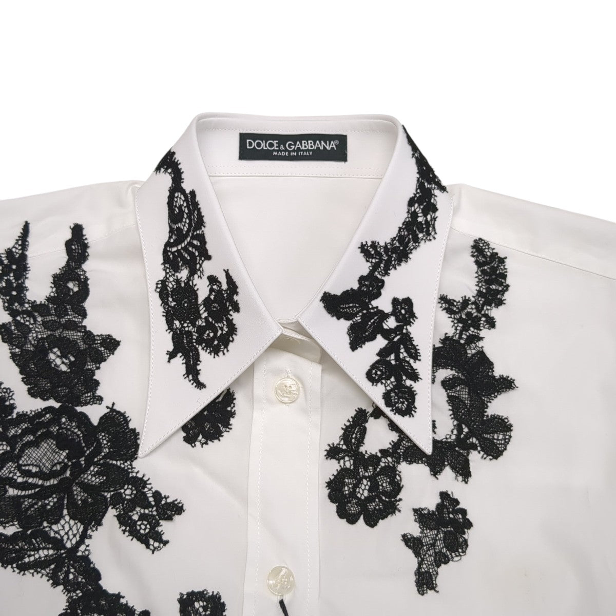 DOLCE ＆ GABBANA 24SSフラワーレースシャツF5P62T 古着・中古-3枚目のアイテム画像
