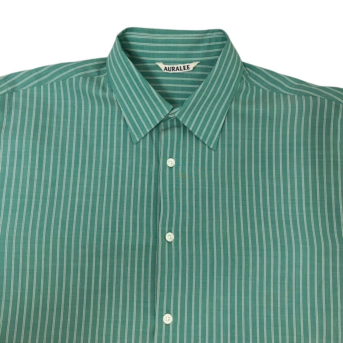 AURALEE SUPER FINE WOOL STRIPE SHIRT長袖シャツA25SS02WW 古着・中古-3枚目のアイテム画像