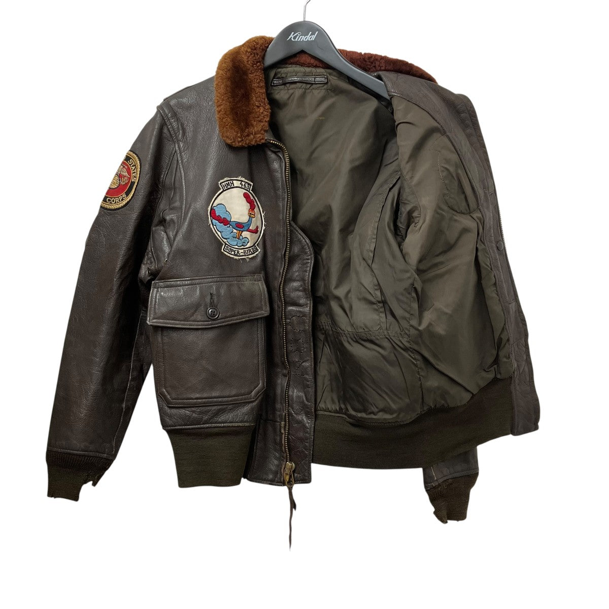 VINTAGE US NAVY G-1フライトジャケット 古着・中古-2枚目のアイテム画像
