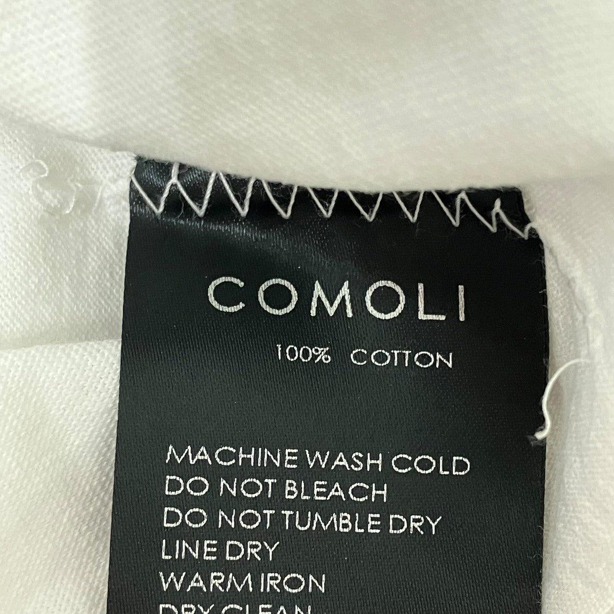 COMOLI 26SSコットンジャージ ノースリーブ WHITEノースリーブカットソーD01-05015 古着・中古-7枚目のアイテム画像
