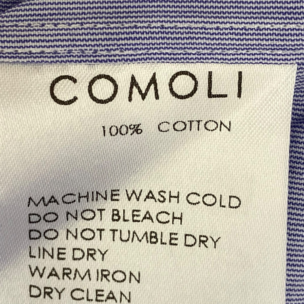 COMOLI 22AW長袖シャツW03-02001 古着・中古-7枚目のアイテム画像