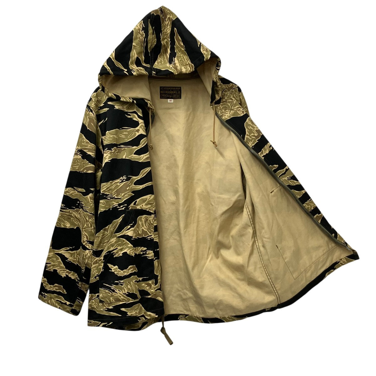 Buzz Rickson’s TIGER PARKA CIVILIAN MODELフーデッドジャケットBR15405 古着・中古-2枚目のアイテム画像
