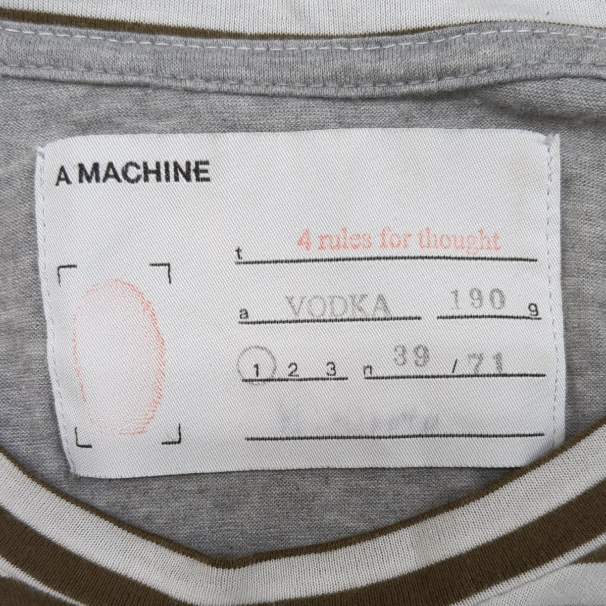 A MACHINE 4 rules for thoughtロングスリーブTシャツ 古着・中古-7枚目のアイテム画像