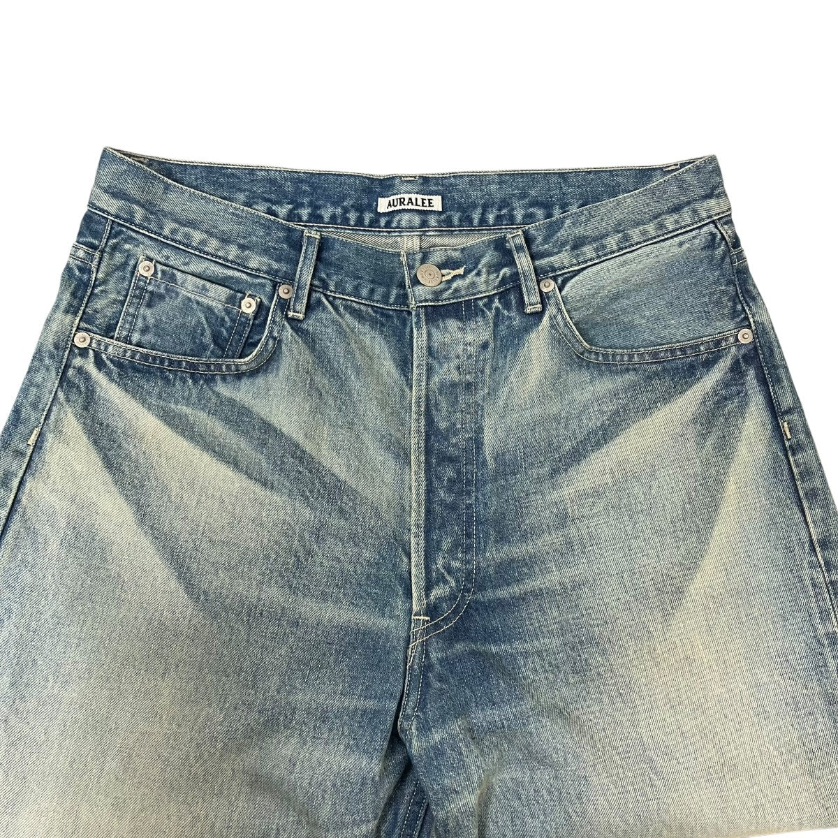 AURALEE(オーラリー) SELVEDGE FADED HEAVY DENIM WIDE PANTSデニム