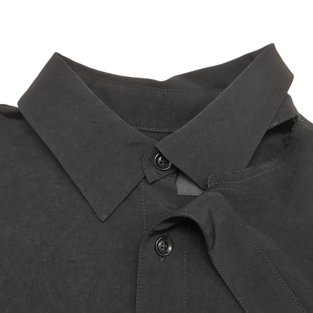 Y’s CREPE de CHINE FRONT PLACKET BLOUSEロングシャツYB-B02-500 古着・中古-3枚目のアイテム画像