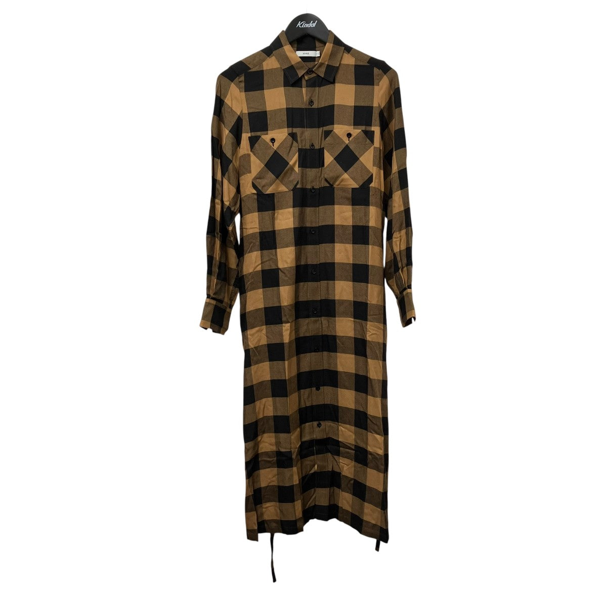 25AWRAYON PLAID DRESSシャツワンピース252-16241