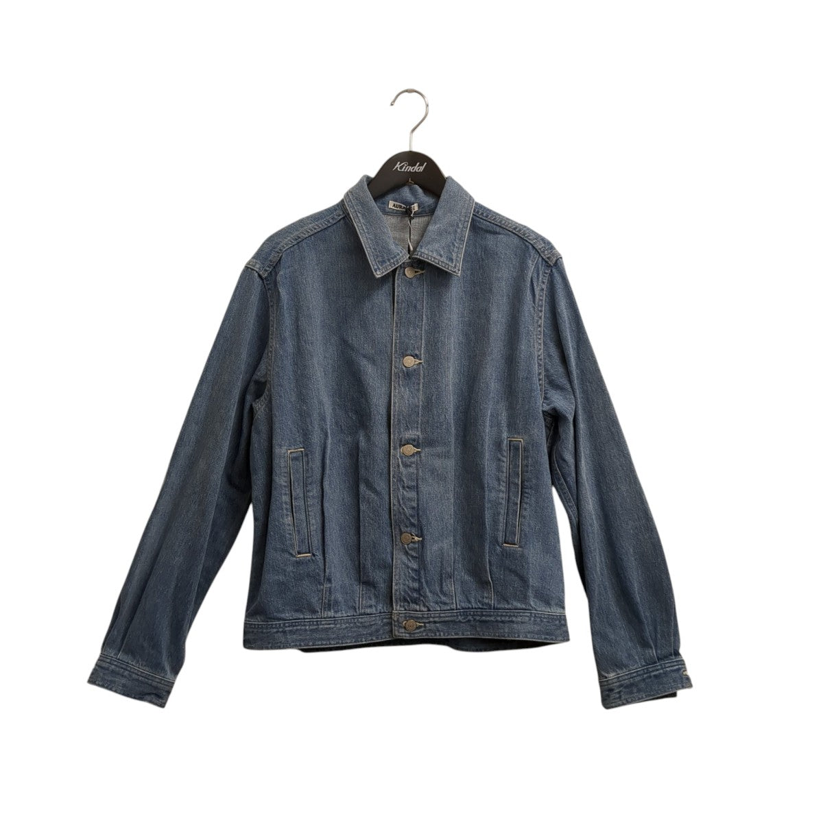 AURALEE SELVEDGE FADED LIGHT DENIM BLOUSONデニムジャケットA24SB01DE 古着・中古-1枚目のアイテム画像