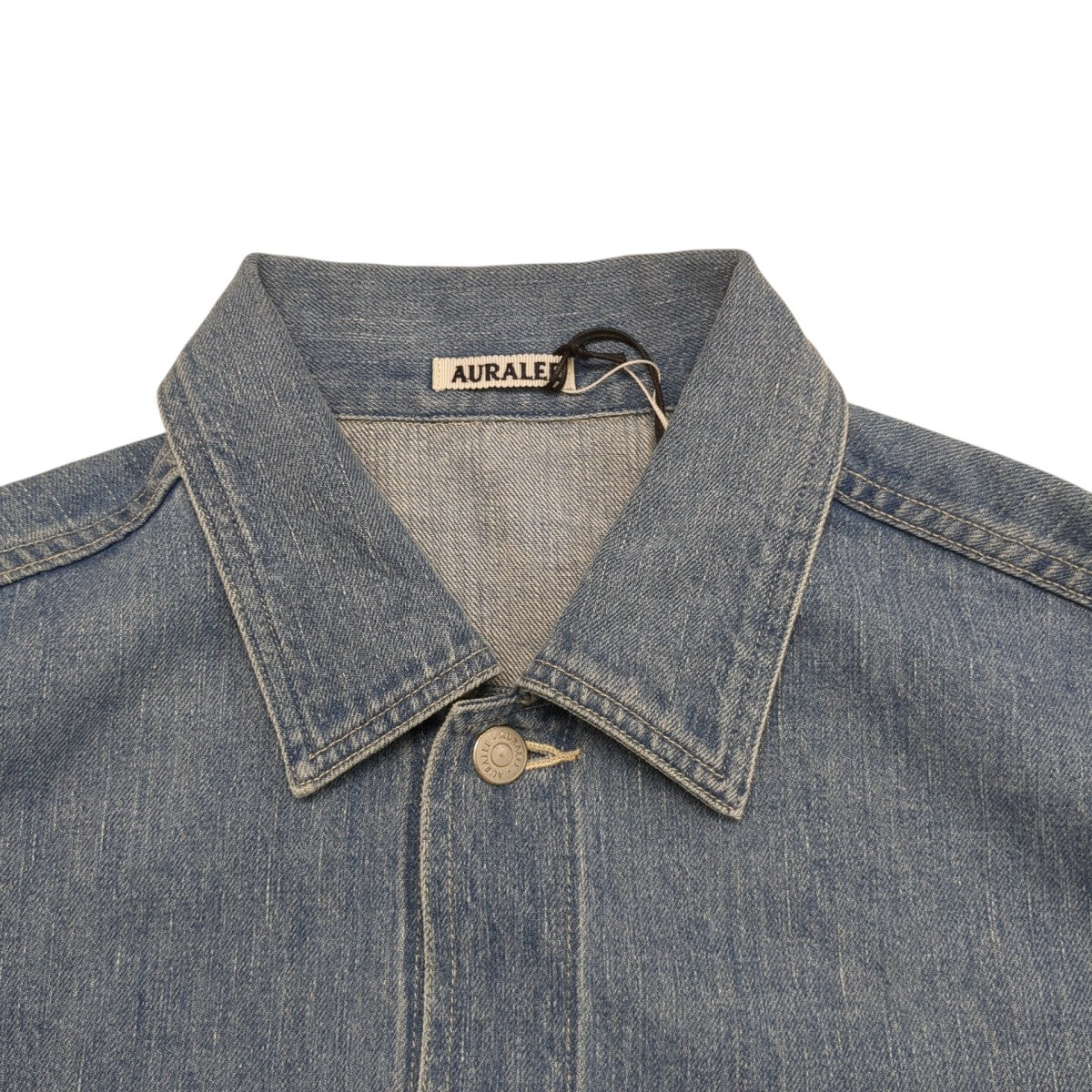 AURALEE SELVEDGE FADED LIGHT DENIM BLOUSONデニムジャケットA24SB01DE 古着・中古-4枚目のアイテム画像