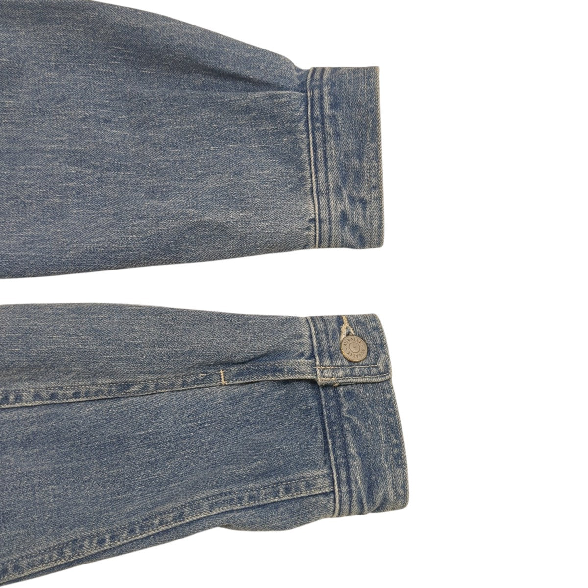 AURALEE SELVEDGE FADED LIGHT DENIM BLOUSONデニムジャケットA24SB01DE 古着・中古-6枚目のアイテム画像
