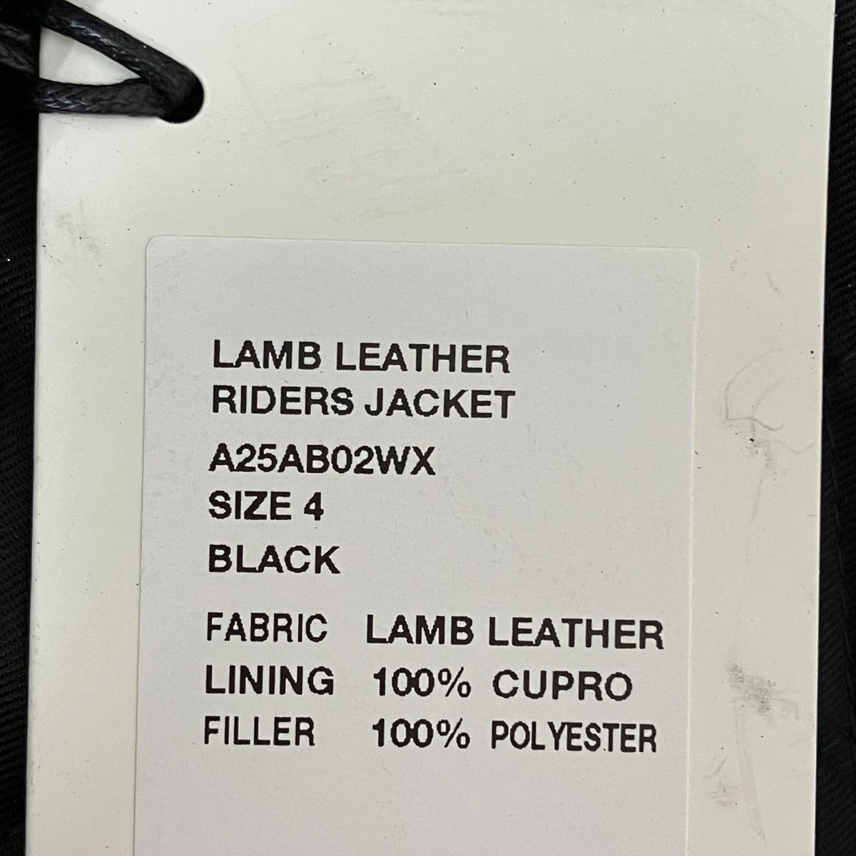 25AWLAMB LEATHER RIDERS JACKETシングルライダースジャケットA25AB02WX