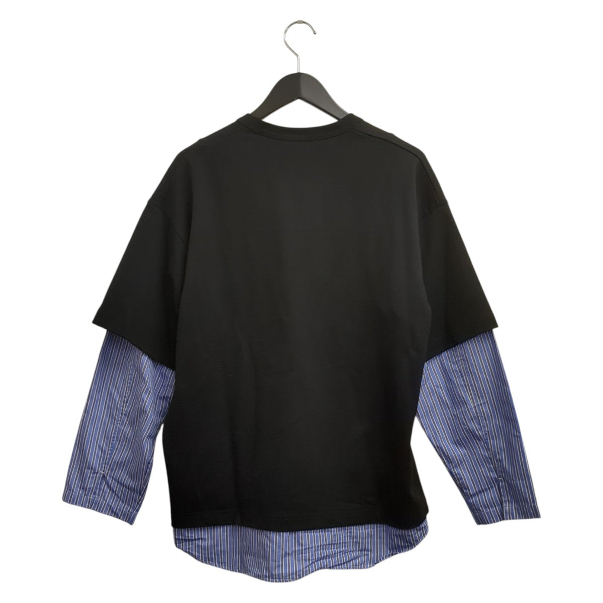 COMME des GARCONS HOMME 26SS綿度詰天竺×綿ポプリンストライプTシャツカトッソ―HQ-T006 古着・中古-2枚目のアイテム画像