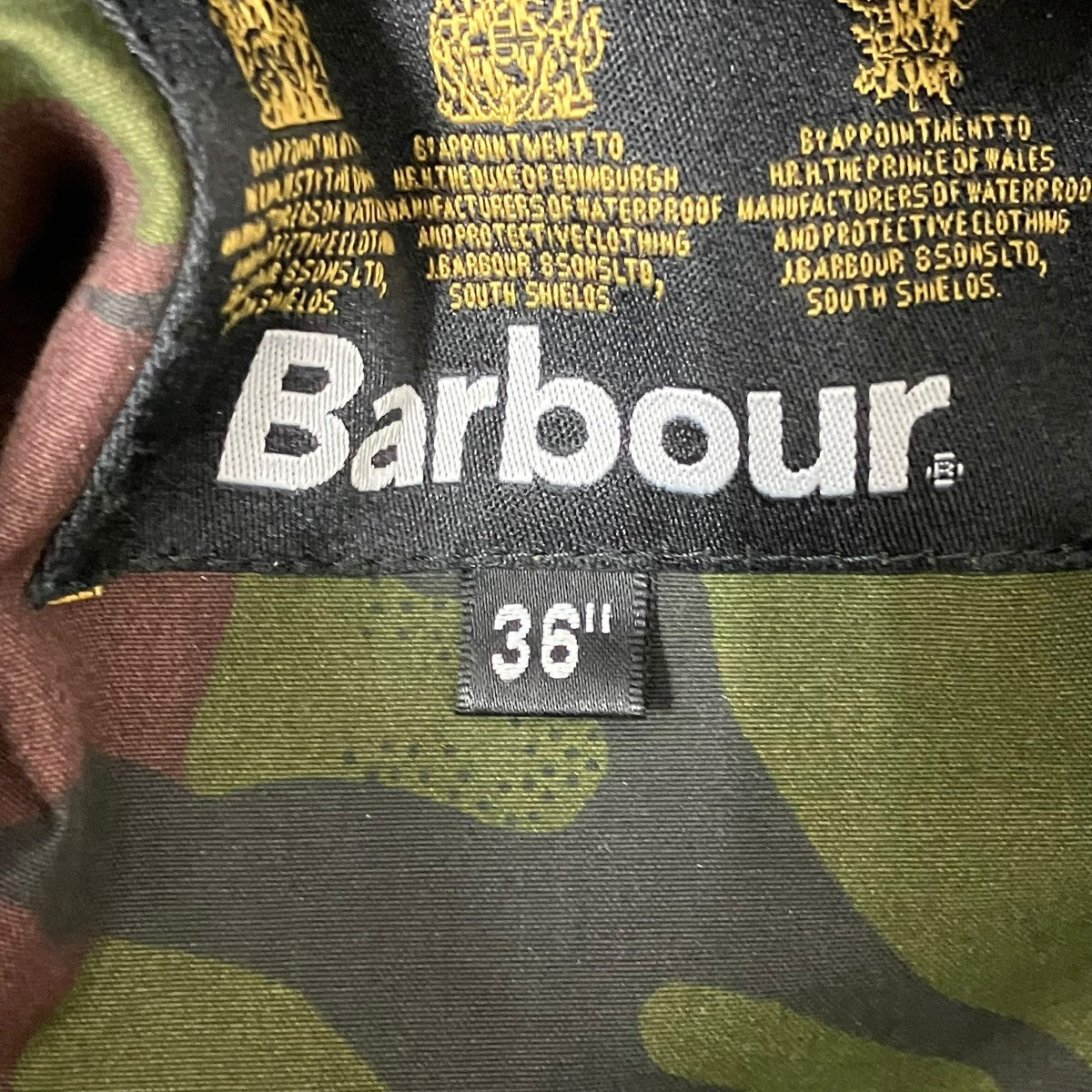 Barbour カモフラージュ柄ジャケット1501132 古着・中古-8枚目のアイテム画像