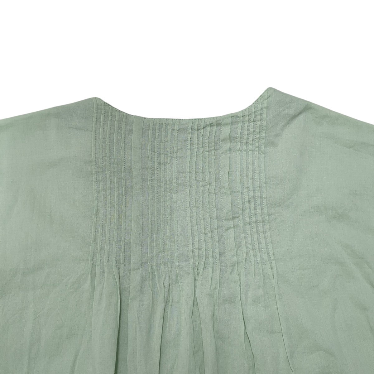 COTTON VOILE PIN TUCK DRE半袖ワンピース010551ZC7