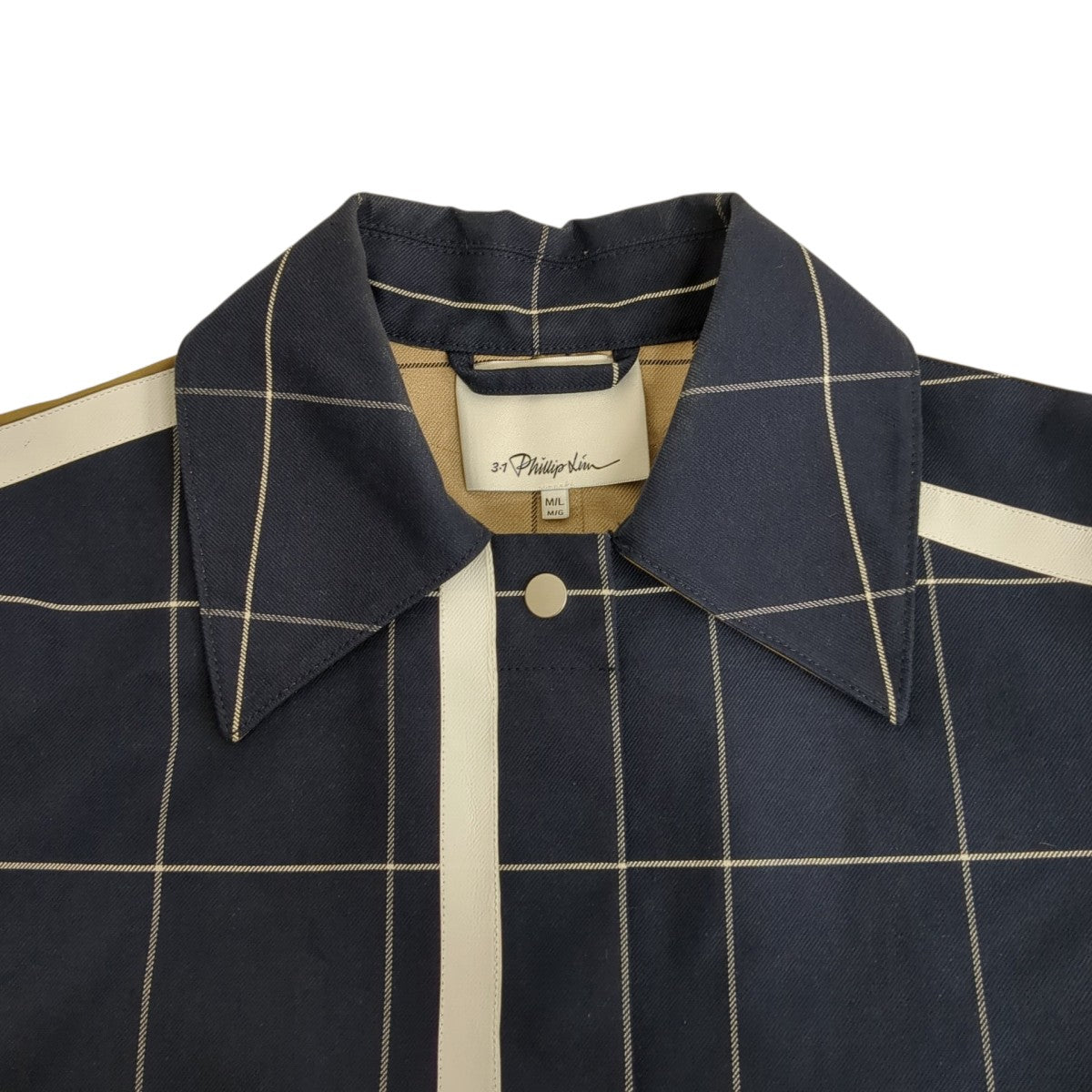 3．1 phillip lim チェックコート 古着・中古-4枚目のアイテム画像