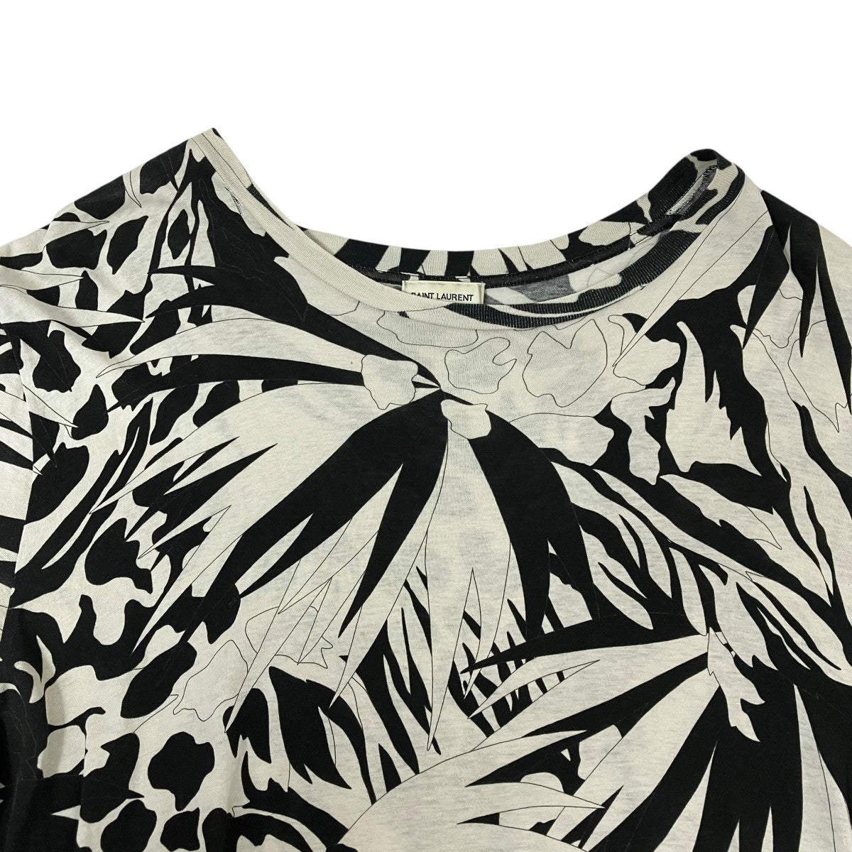 Saint Laurent Paris ボタニカル柄Tシャツ605234 古着・中古-3枚目のアイテム画像
