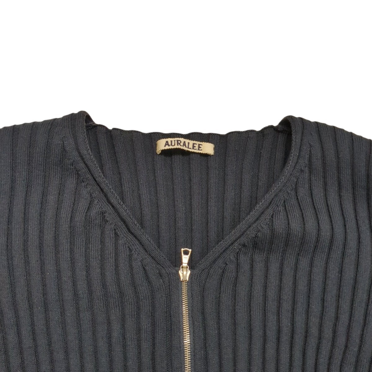 ドライバーズニットA24SC02WR DRY COTTON WIDE RIB KNIT ZIP CARDIGAN