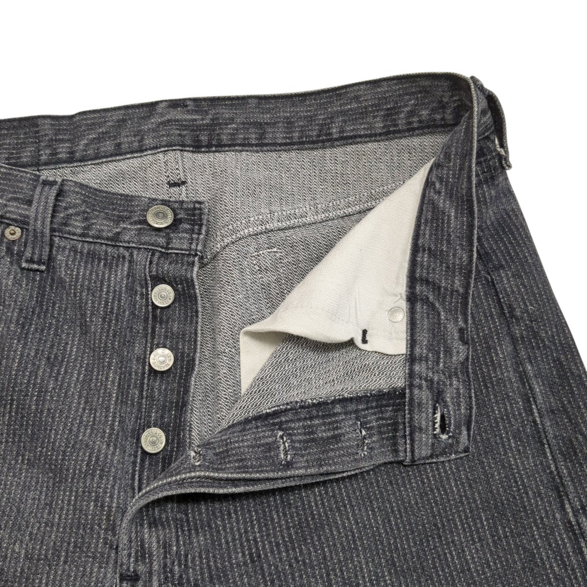 LEVI'S(リーバイス) 80-90s 501 先染め ストライプデニムパンツ グレー