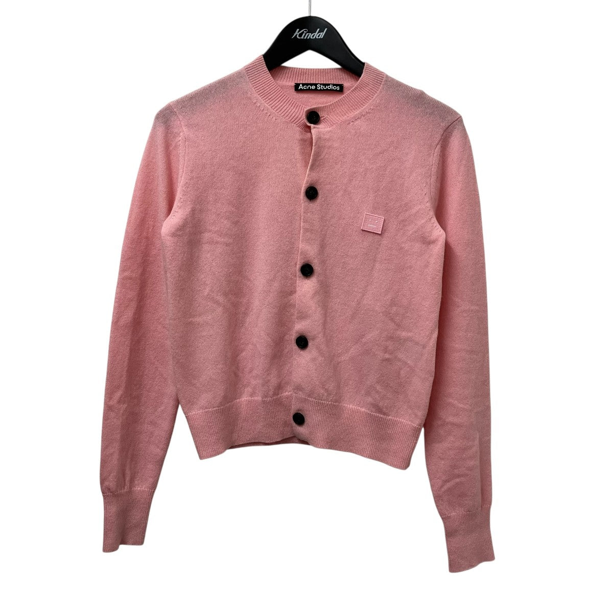 ACNE STUDIOS フェイスロゴクルーネック薄手カーディガンFA-WN-KNIT000003 古着・中古-1枚目のアイテム画像