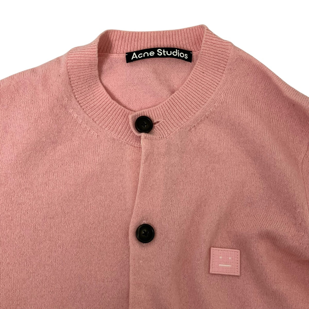 ACNE STUDIOS フェイスロゴクルーネック薄手カーディガンFA-WN-KNIT000003 古着・中古-3枚目のアイテム画像