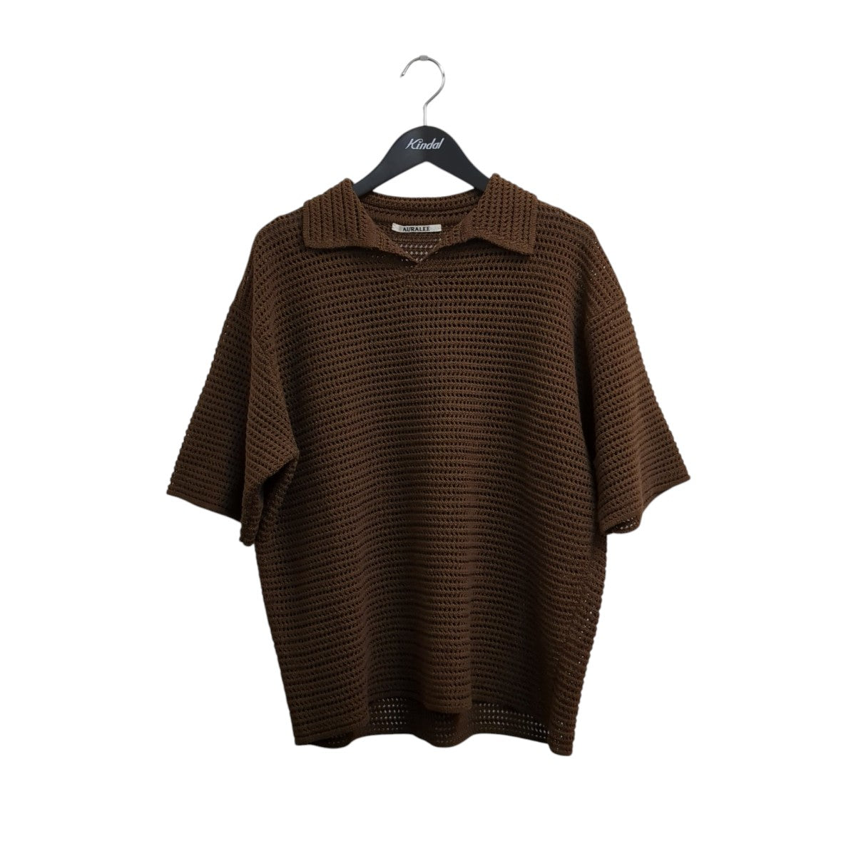TUSSAH SILK COTTON MESH KNITニットポロシャツA26SP02SS
