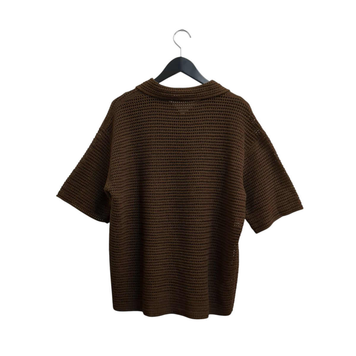 AURALEE(オーラリー) TUSSAH SILK COTTON MESH KNITニットポロシャツ