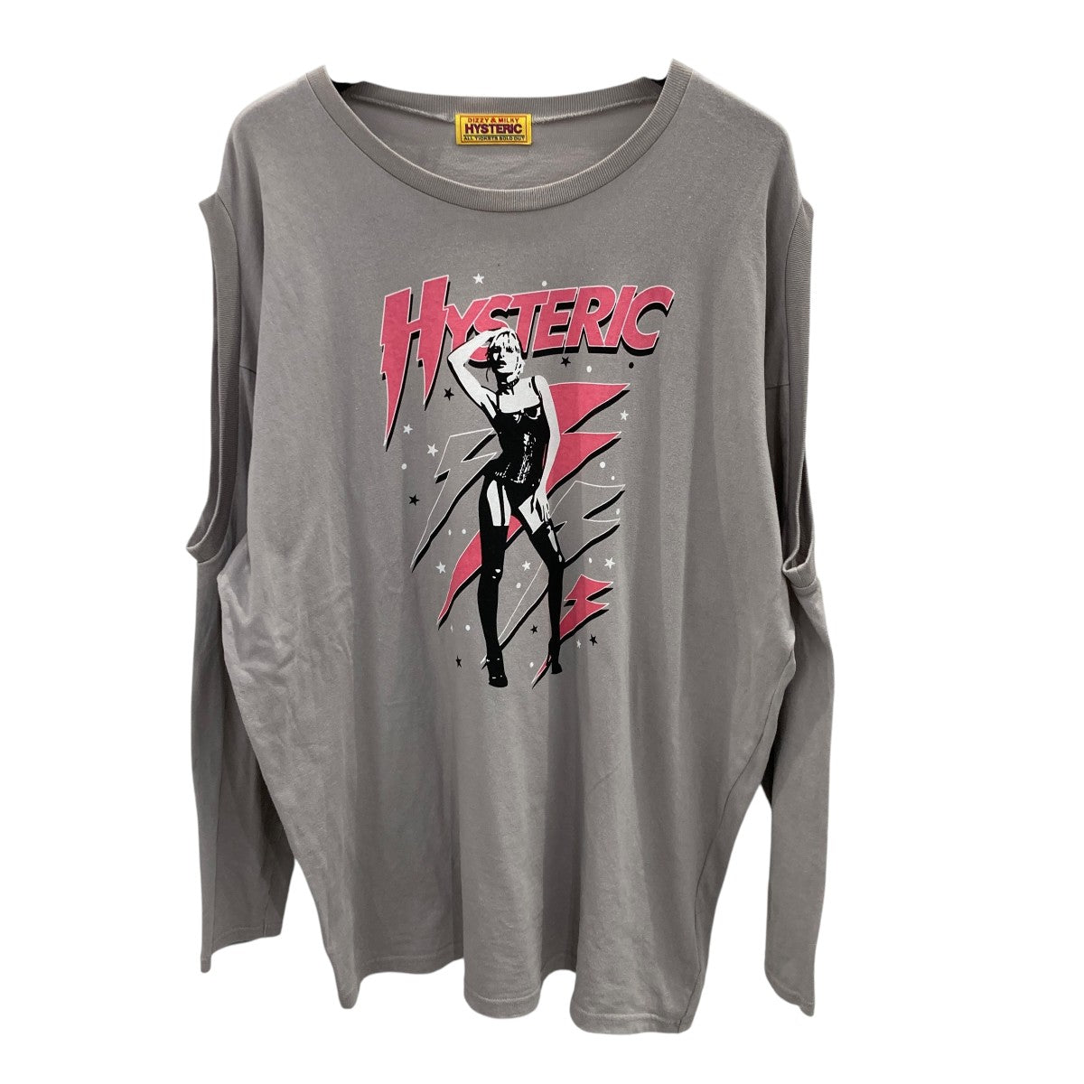 Hysteric Glamour THE PRETTIEST STARS オーバーサイズ長袖Tシャツ01253CL12 古着・中古-1枚目のアイテム画像