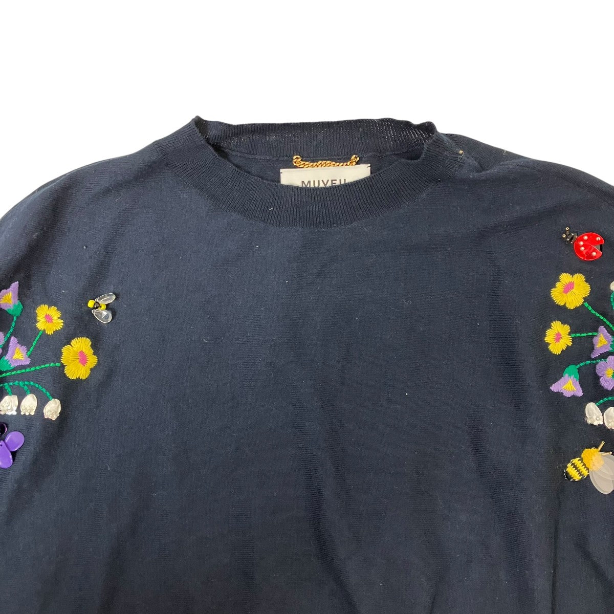 刺繍ビーズニットMA74KSW006