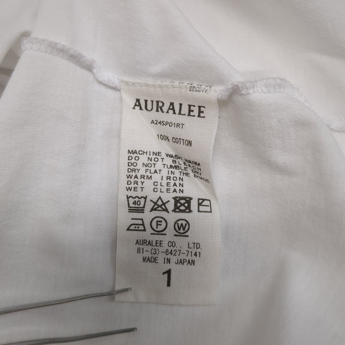 ORGANIC COTTON HIGH GAUGE JERSEY BOAT NECK L S TEE長袖TシャツA24SP01RT