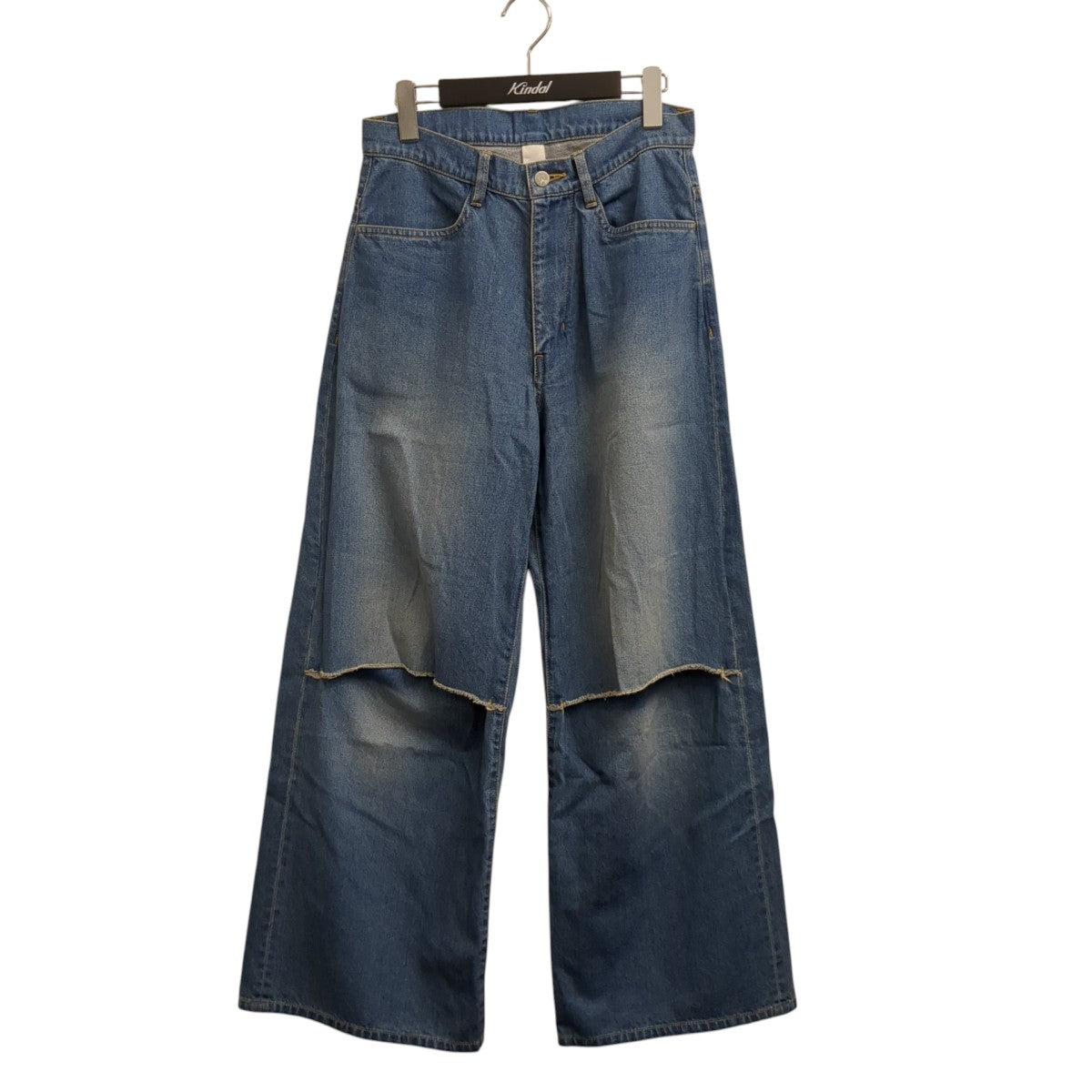 11OZ デニム カットオフ バギートラウザーズデニムパンツVP42-303
