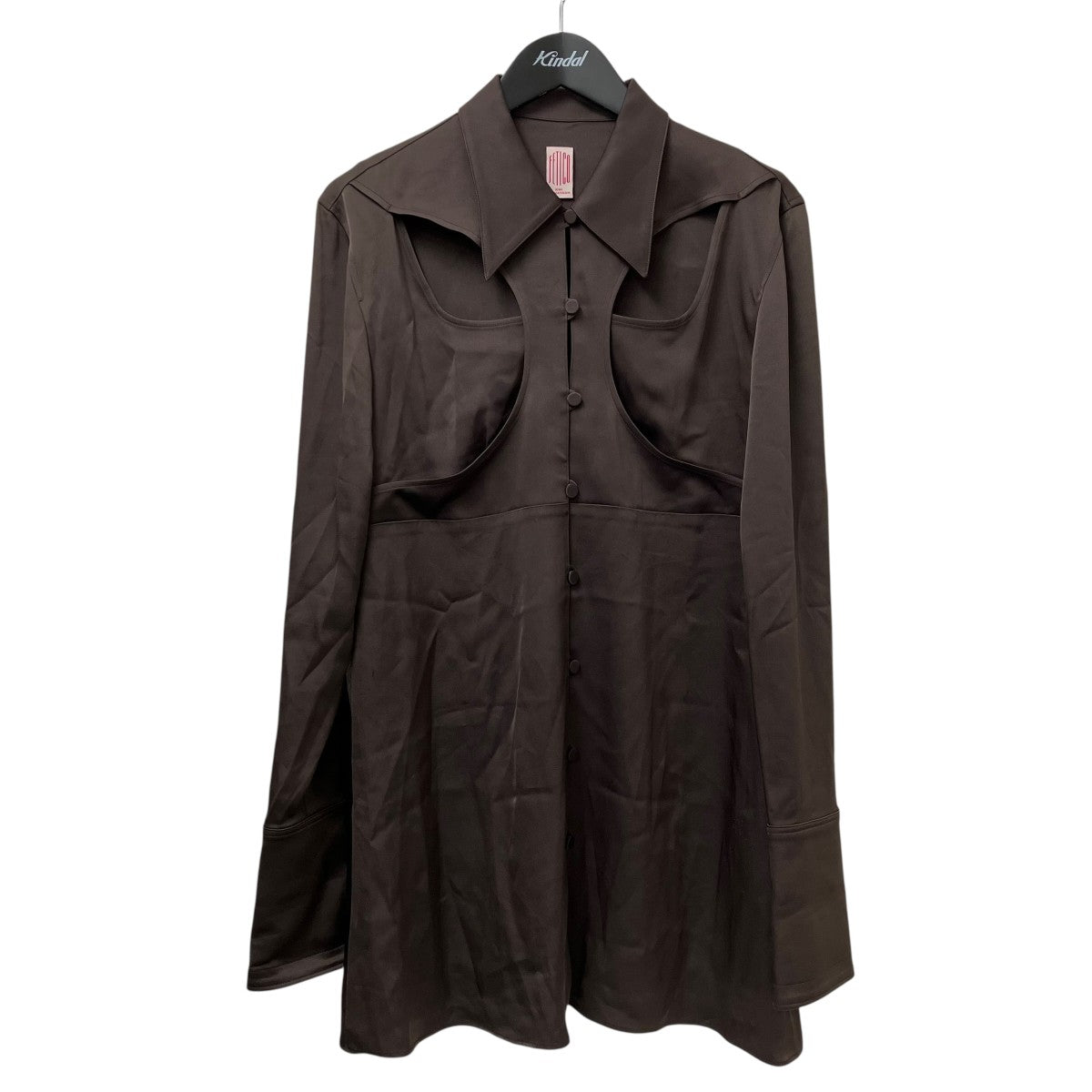23SSCUTOUT SATIN SHIRT長袖シャツFTC232-0102