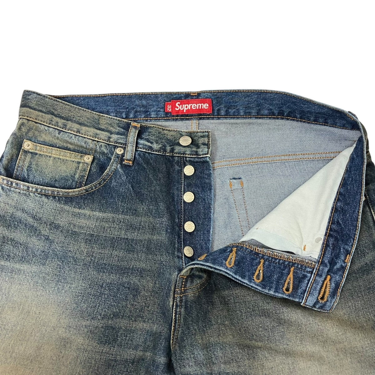 DISTRESSED LOOSE FITデニムパンツ