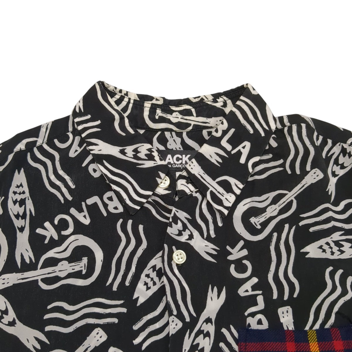 総柄シャツ1E-B018