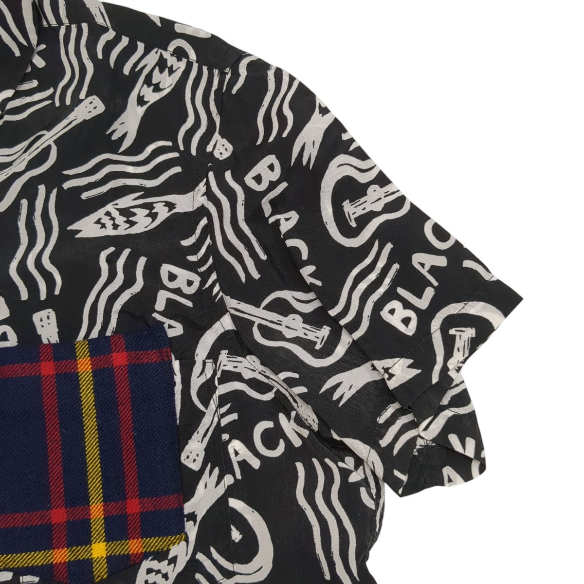 総柄シャツ1E-B018