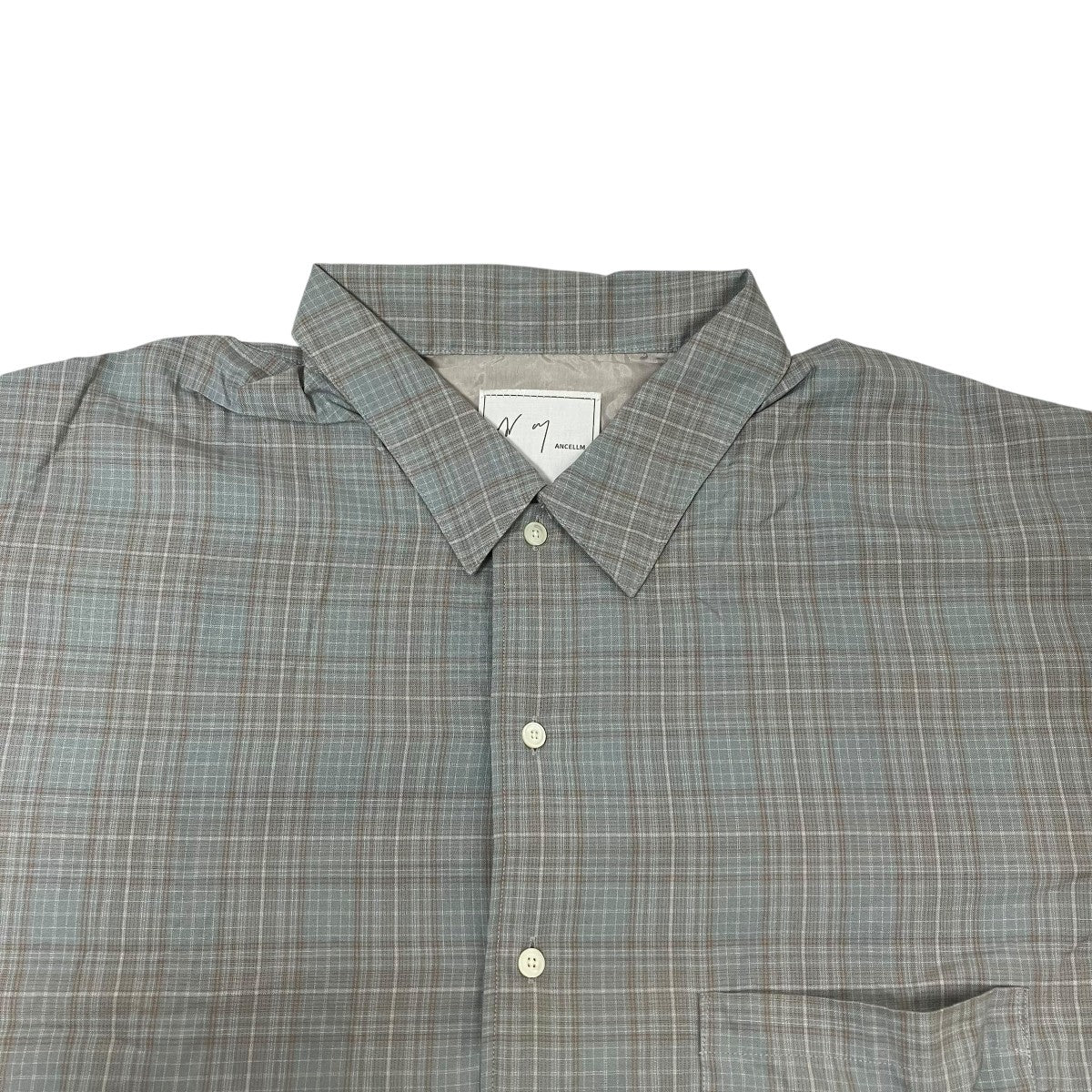 ANCELLM AGING RAYON CHECK SHIRTシャツANC-SH80 古着・中古-3枚目のアイテム画像