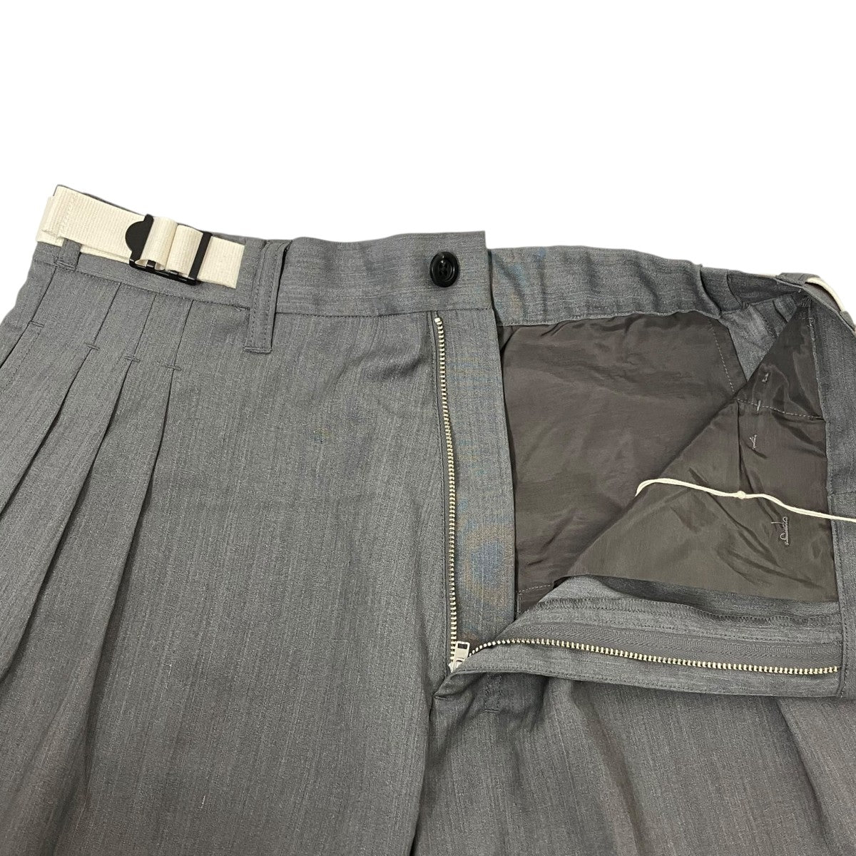 ANCELLM BELTED WOOL SLACKSパンツANC-PT108 古着・中古-4枚目のアイテム画像